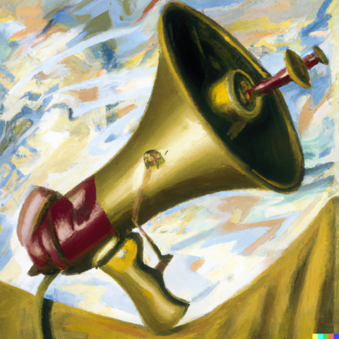 DALL·E-2022-11-14-19.07.43-dali-style-painting-of-a-megaphone